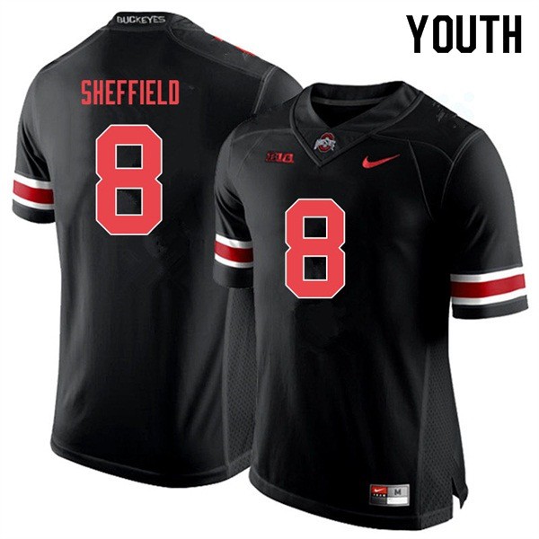 Ohio State Buckeyes #8 Kendall Sheffield Youth College Jersey Black Out